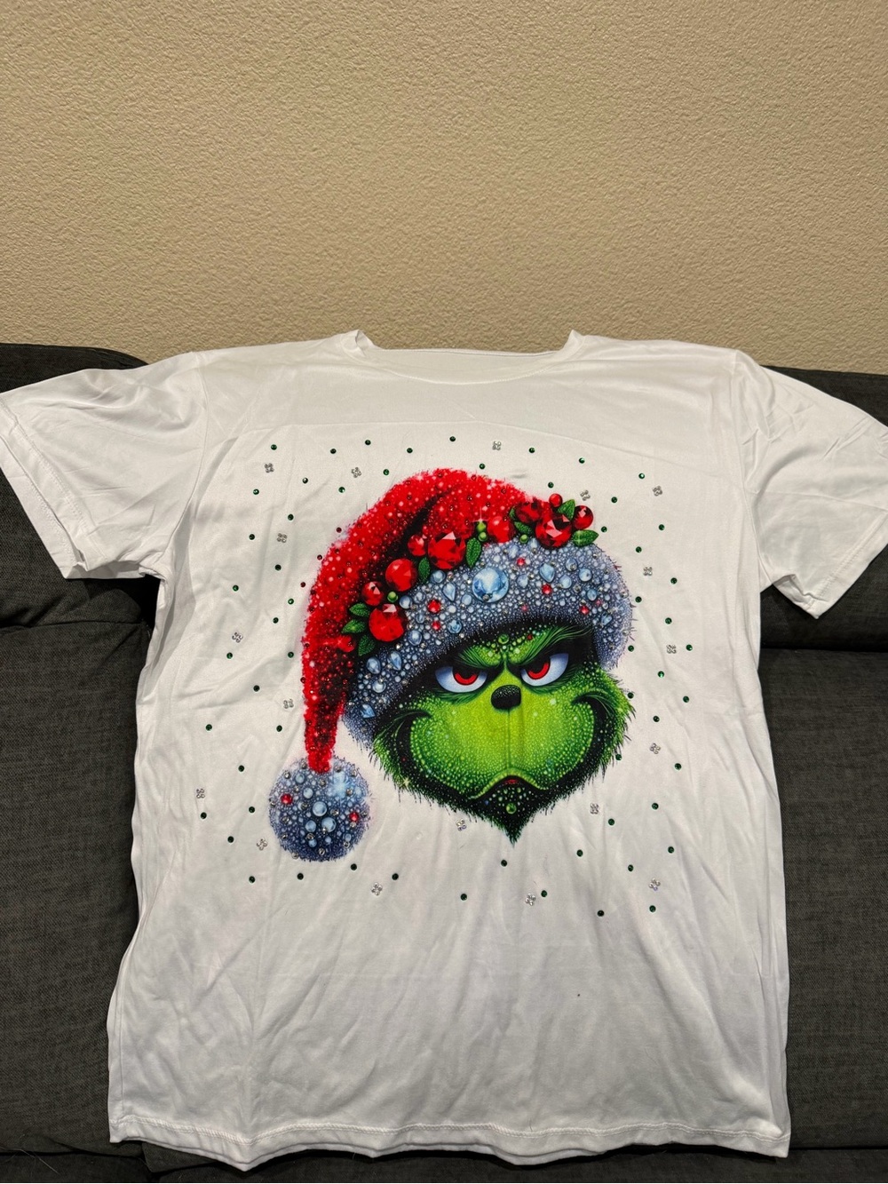 White Grinch Holiday Graphic Tee